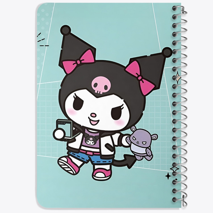 دفتر نقاشی 50 برگ خندالو طرح کرومی (Kuromi) کد N9663