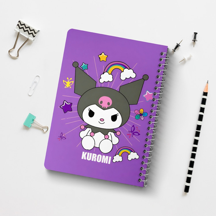 دفتر نقاشی 50 برگ خندالو طرح کرومی (Kuromi) کد N9661