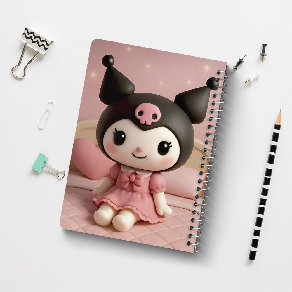 دفتر نقاشی 50 برگ خندالو طرح کرومی (Kuromi) کد N9659