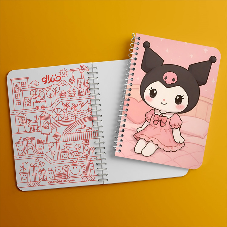 دفتر نقاشی 50 برگ خندالو طرح کرومی (Kuromi) کد N9658