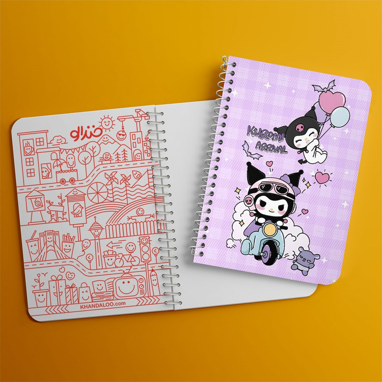 دفتر نقاشی 50 برگ خندالو طرح کرومی (Kuromi) کد N9651