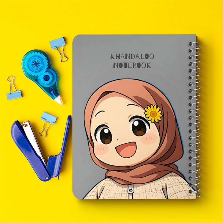 دفتر نقاشی 50 برگ خندالو طرح دخترانه باحجاب کد N9539