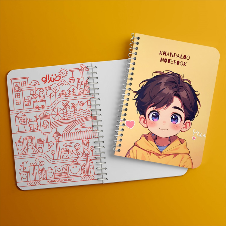 دفتر نقاشی 50 برگ خندالو طرح پسرانه بامزه کد N9535