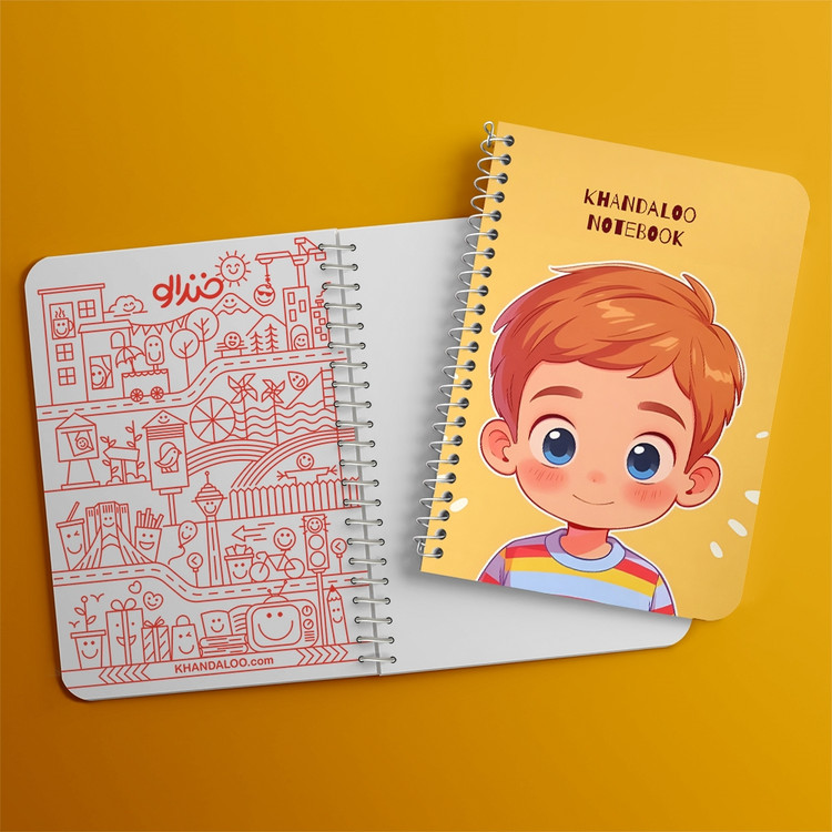 دفتر نقاشی 50 برگ خندالو طرح پسرانه بامزه کد N9534