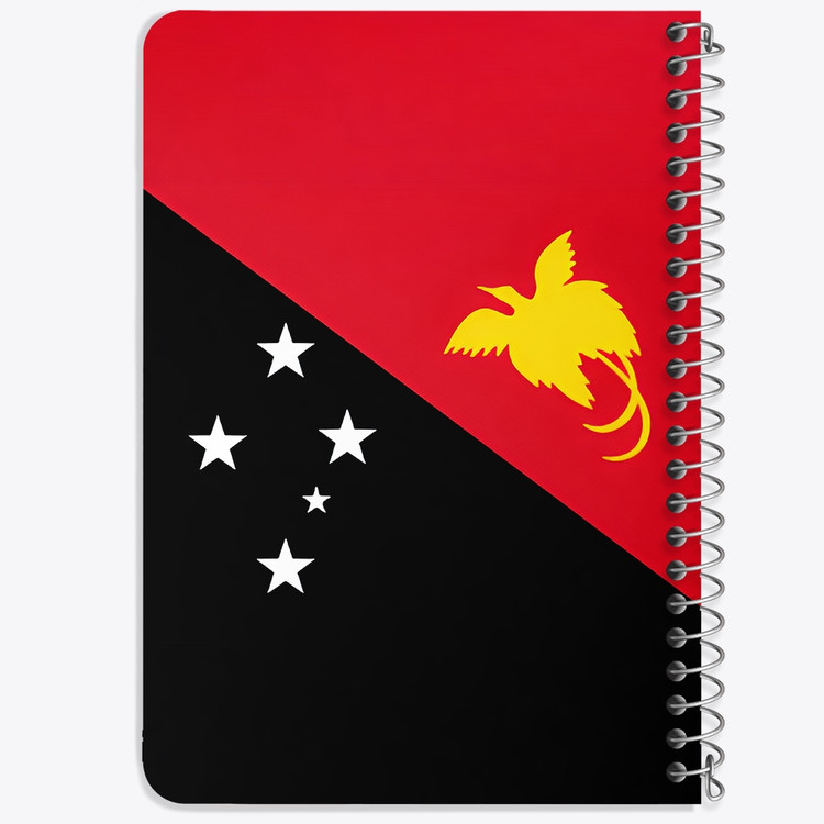 دفتر نقاشی 50 برگ خندالو طرح پرچم پاپوآ گینه نو (Papua New Guinea) کد 38496