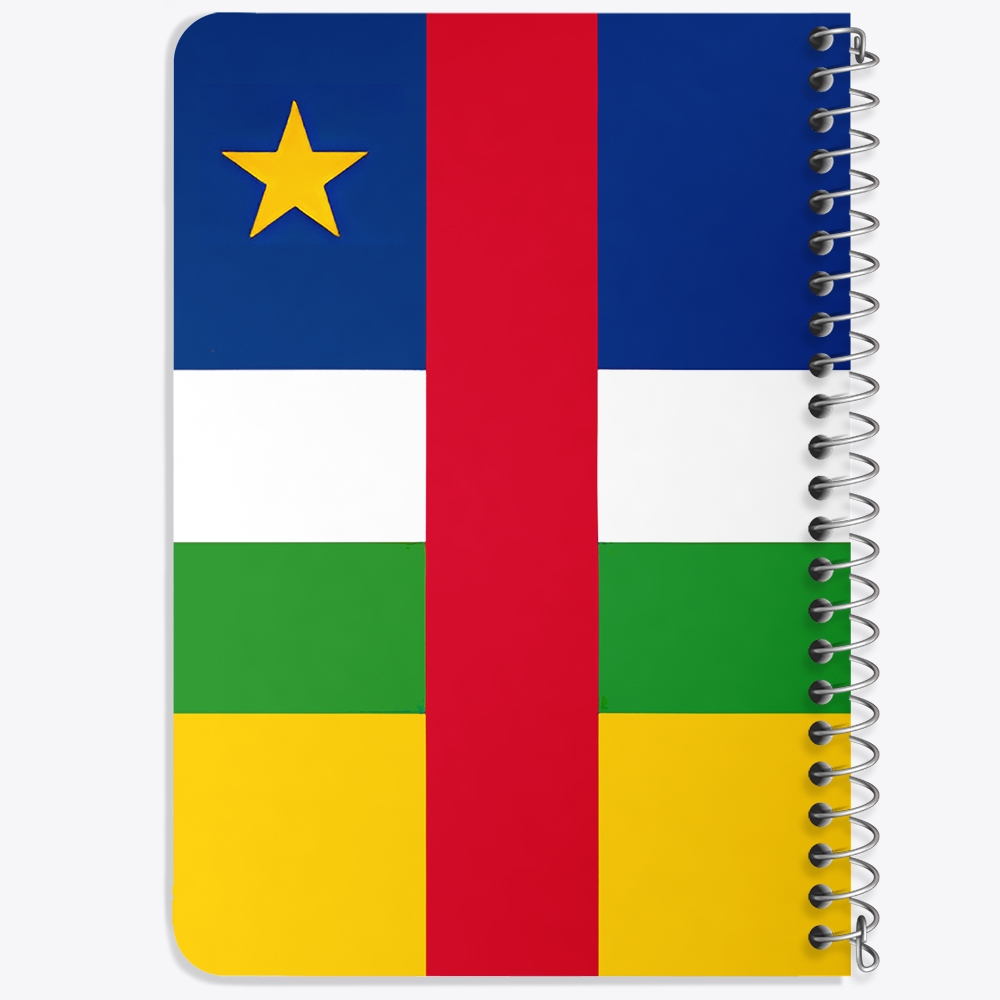دفتر نقاشی 50 برگ خندالو طرح پرچم جمهوری آفریقای مرکزی (Central African Republic) کد 38493