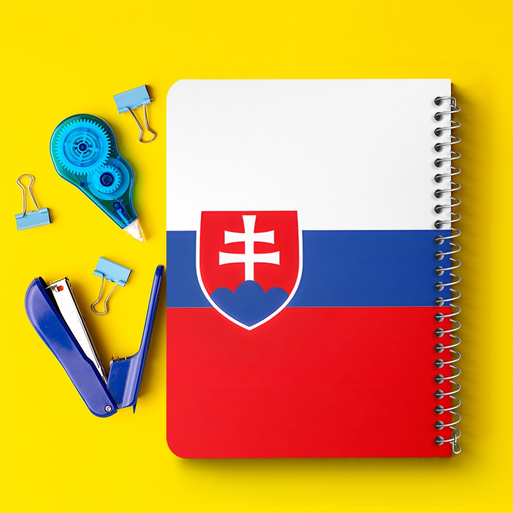 دفتر نقاشی 50 برگ خندالو طرح پرچم اسلواکی (Slovakia) کد 38492