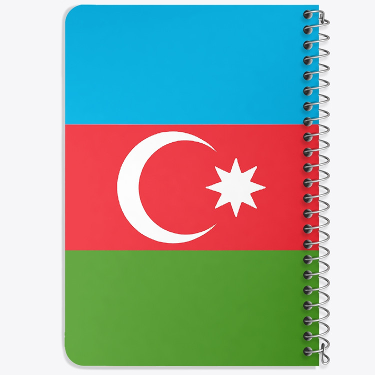 دفتر نقاشی 50 برگ خندالو طرح پرچم آذربایجان (Azerbaijan) کد 38491