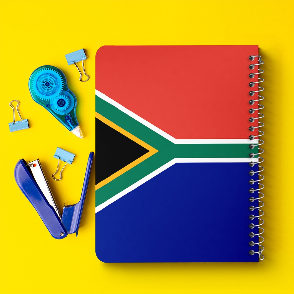 دفتر نقاشی 50 برگ خندالو طرح پرچم آفریقای جنوبی (South Africa) کد 38489