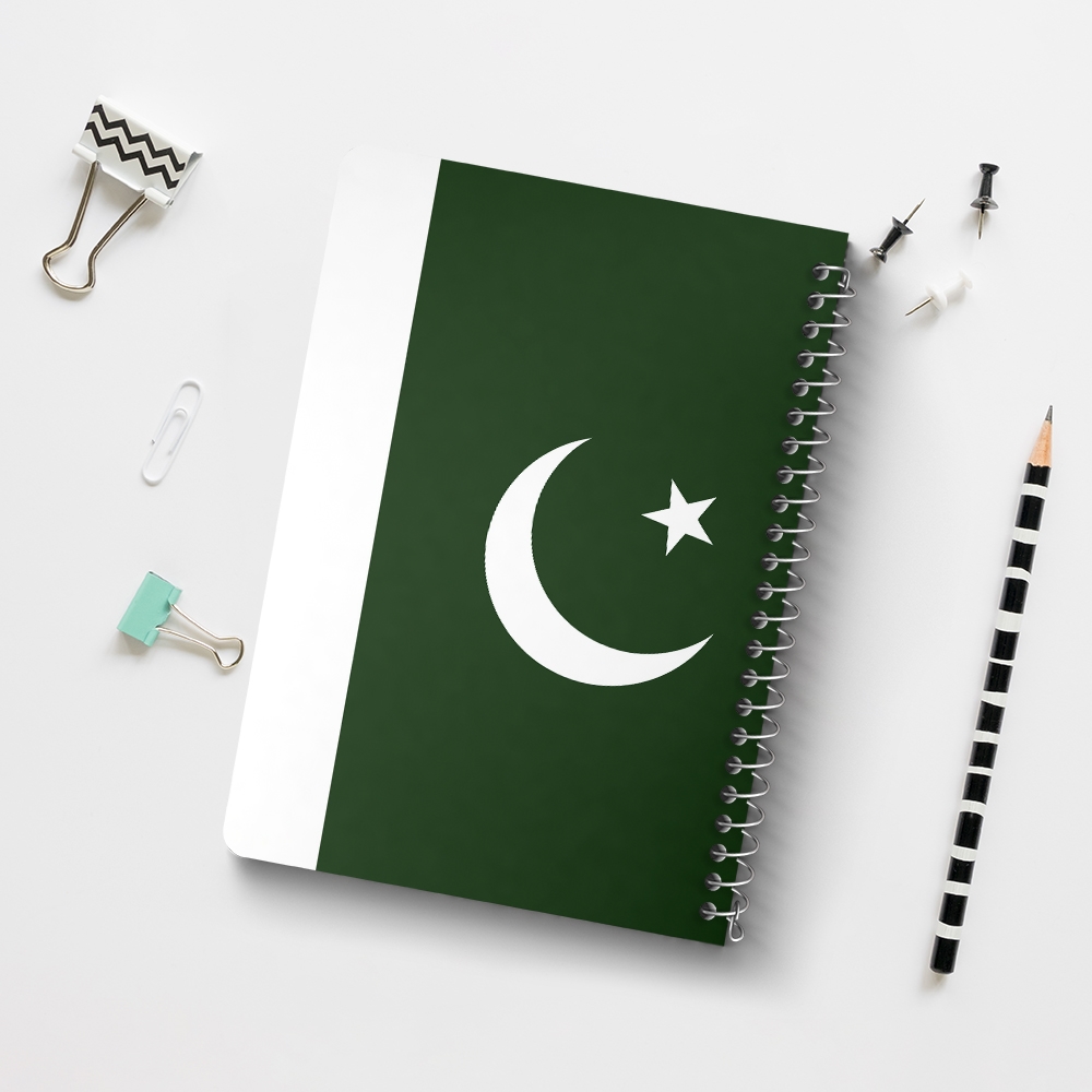 دفتر نقاشی 50 برگ خندالو طرح پرچم پاکستان (Pakistan) کد 38488