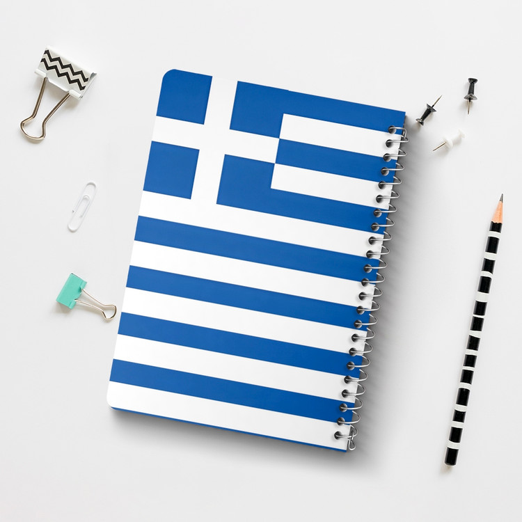 دفتر نقاشی 50 برگ خندالو طرح پرچم یونان (Greece) کد 38487
