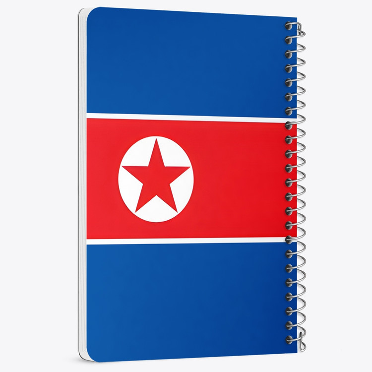 دفتر نقاشی 50 برگ خندالو طرح پرچم کره شمالی (North Korea) کد 38486