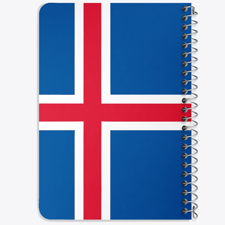 دفتر نقاشی 50 برگ خندالو طرح پرچم ایسلند (Iceland) کد 38483