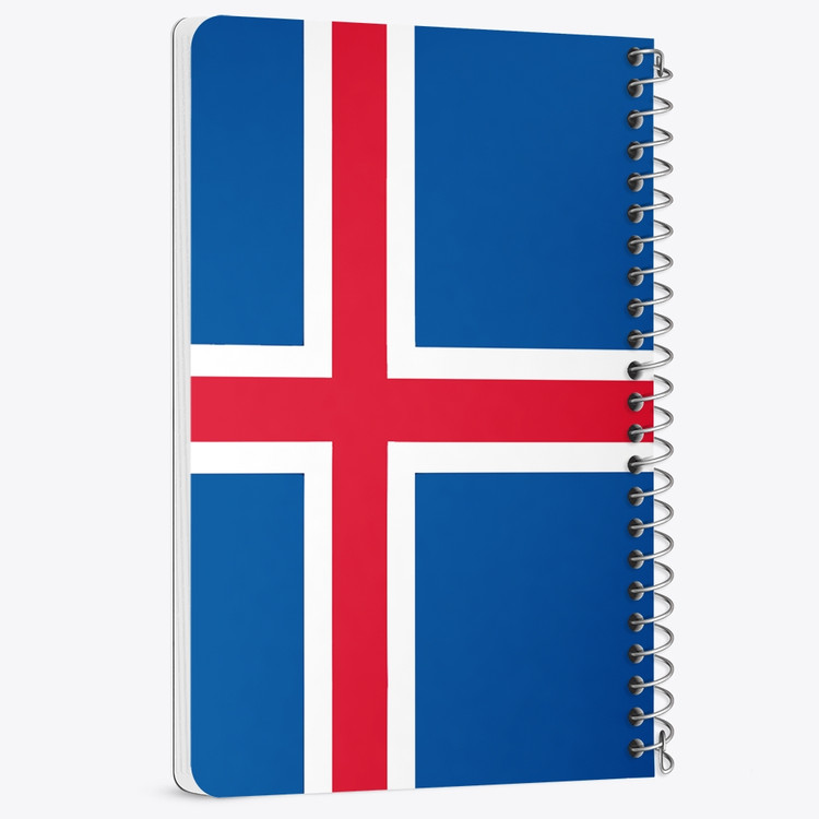 دفتر نقاشی 50 برگ خندالو طرح پرچم ایسلند (Iceland) کد 38483