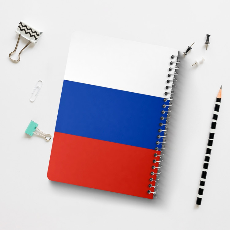 دفتر نقاشی 50 برگ خندالو طرح پرچم روسیه (Russia) کد 38482