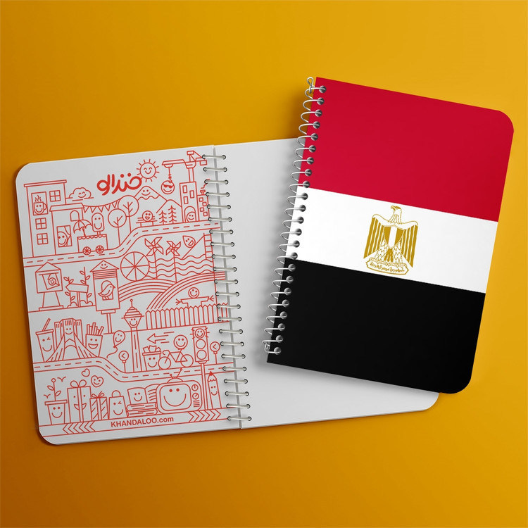 دفتر نقاشی 50 برگ خندالو طرح پرچم مصر (Egypt) کد 38480