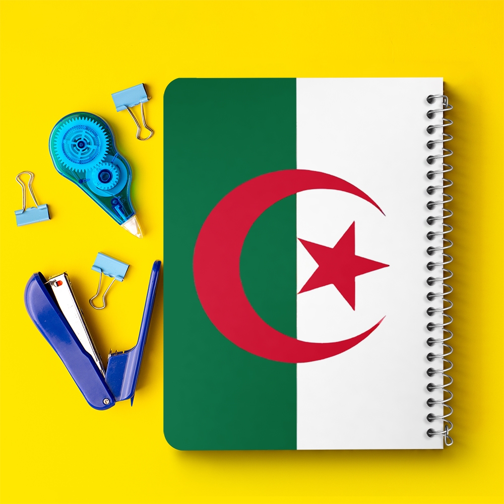 دفتر نقاشی 50 برگ خندالو طرح پرچم الجزایر (Algeria) کد 38478