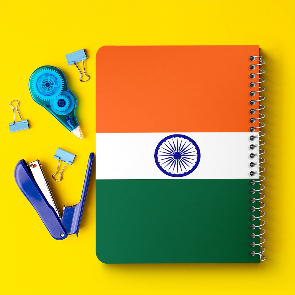 دفتر نقاشی 50 برگ خندالو طرح پرچم هند (India) کد 38475