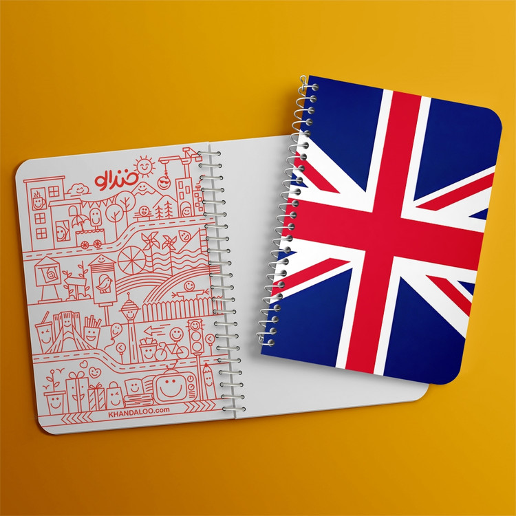 دفتر نقاشی 50 برگ خندالو طرح پرچم انگلیس (England) کد 38474