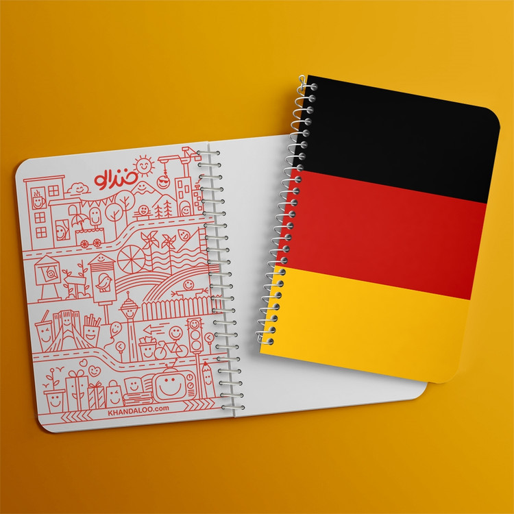 دفتر نقاشی 50 برگ خندالو طرح پرچم آلمان (Germany) کد 38473