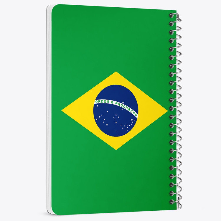 دفتر نقاشی 50 برگ خندالو طرح پرچم برزیل (Brazil) کد 38470