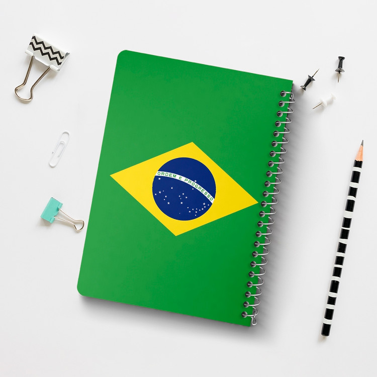 دفتر نقاشی 50 برگ خندالو طرح پرچم برزیل (Brazil) کد 38470