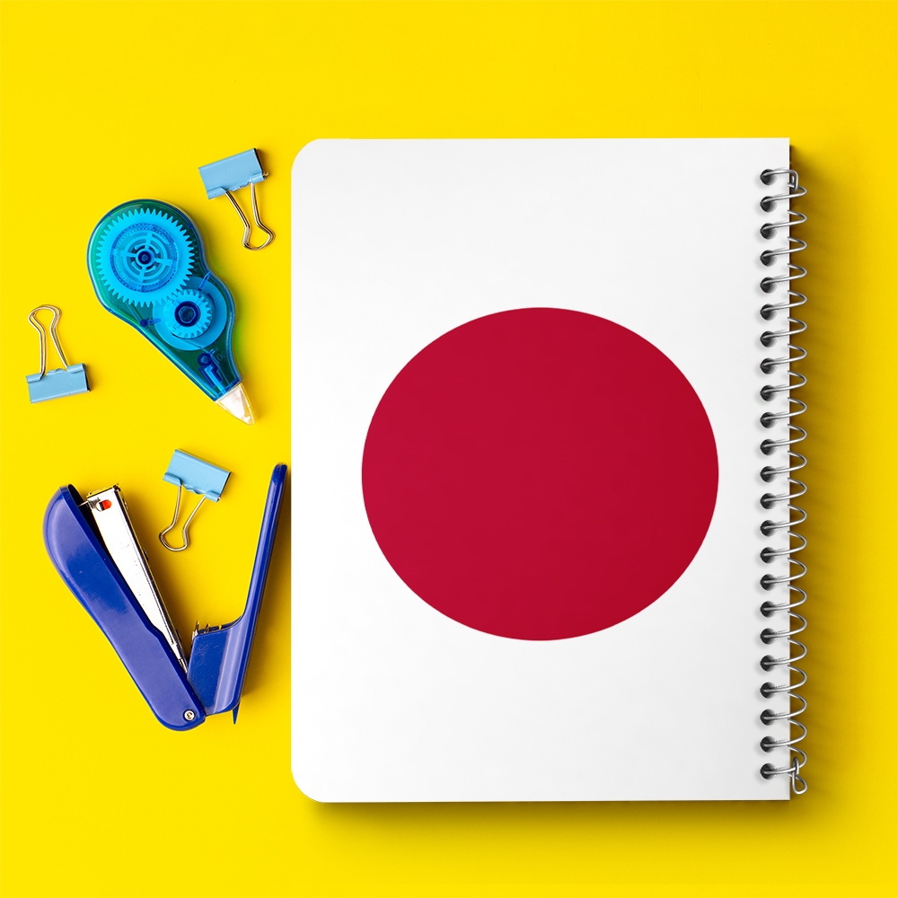 دفتر نقاشی 50 برگ خندالو طرح پرچم ژاپن (Japan) کد 38467
