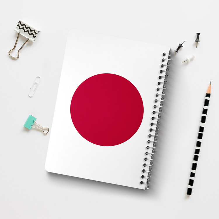 دفتر نقاشی 50 برگ خندالو طرح پرچم ژاپن (Japan) کد 38467