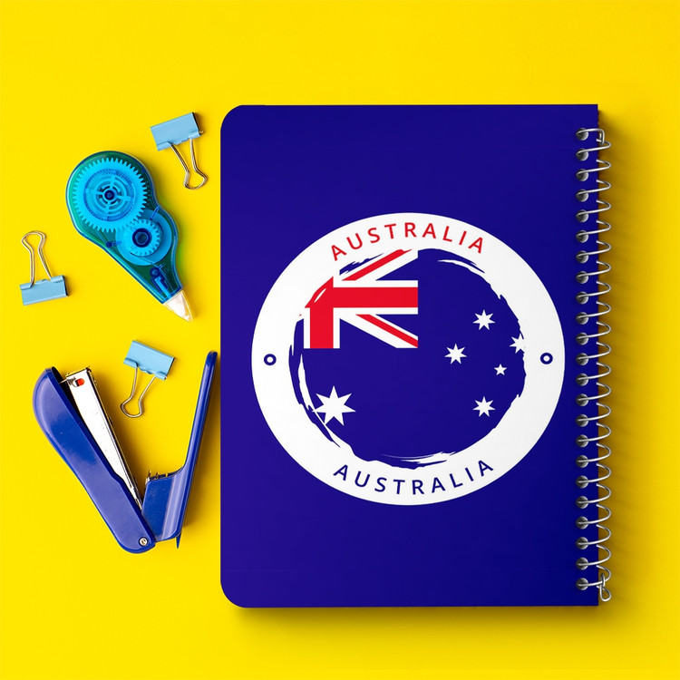 دفتر نقاشی 50 برگ خندالو طرح پرچم استرالیا (Australia) کد 38466