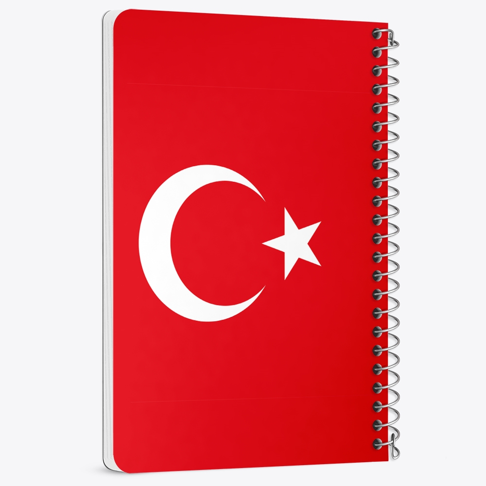دفتر نقاشی 50 برگ خندالو طرح پرچم ترکیه (Turkey) کد 38465
