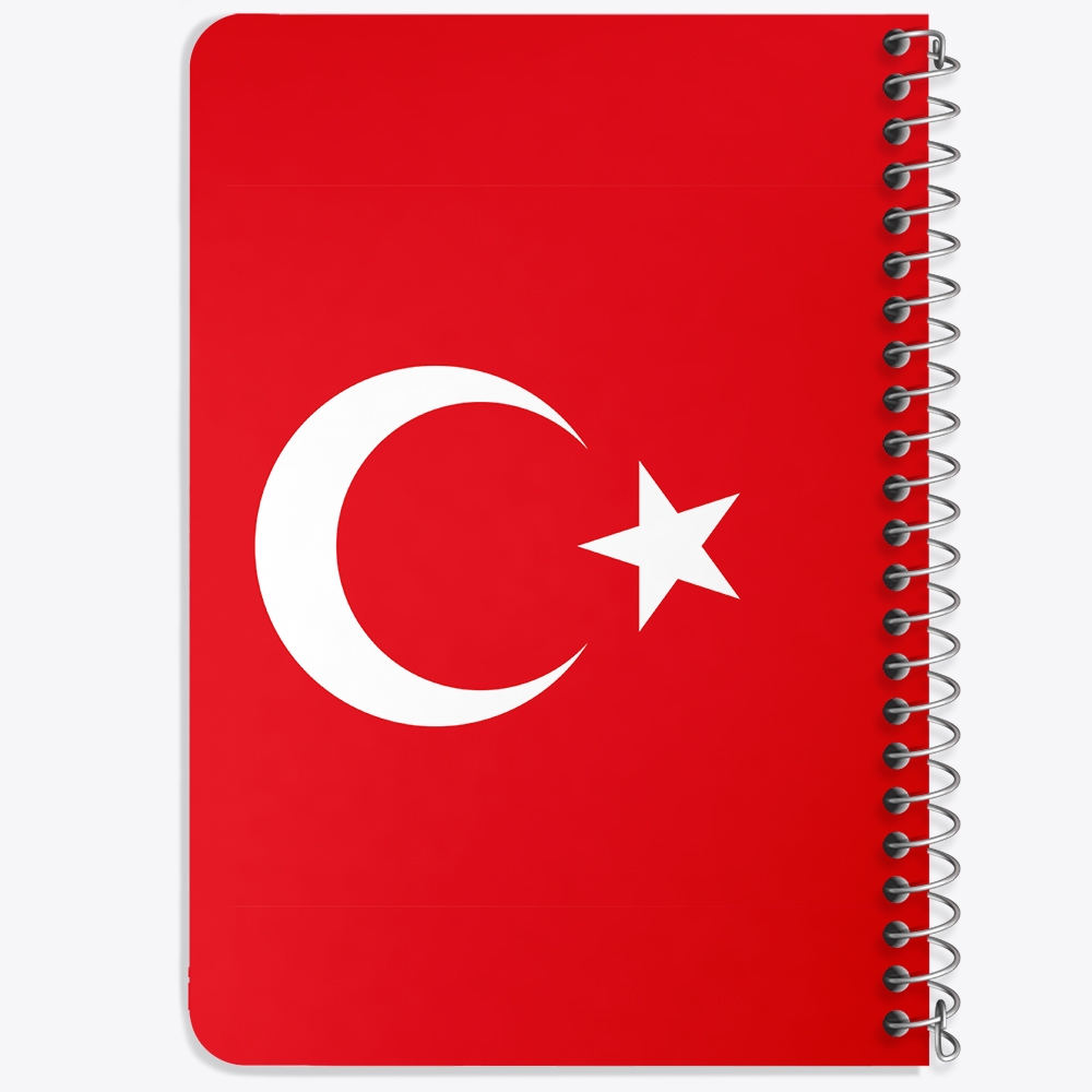 دفتر نقاشی 50 برگ خندالو طرح پرچم ترکیه (Turkey) کد 38465