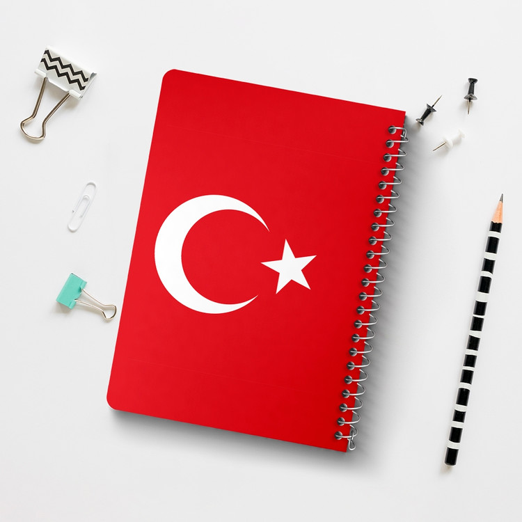 دفتر نقاشی 50 برگ خندالو طرح پرچم ترکیه (Turkey) کد 38465