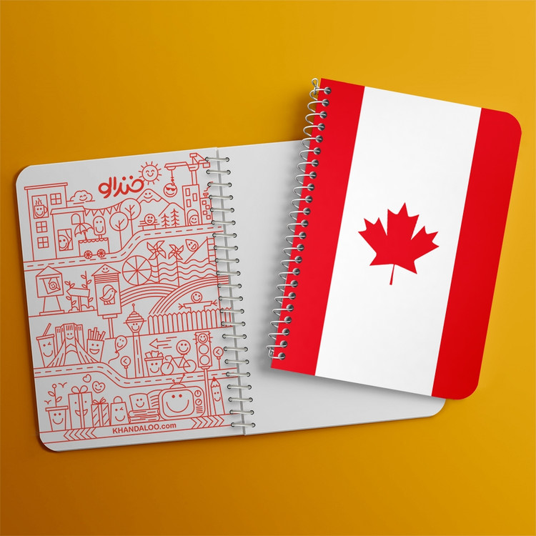 دفتر نقاشی 50 برگ خندالو طرح پرچم کانادا (Canada) کد 38464