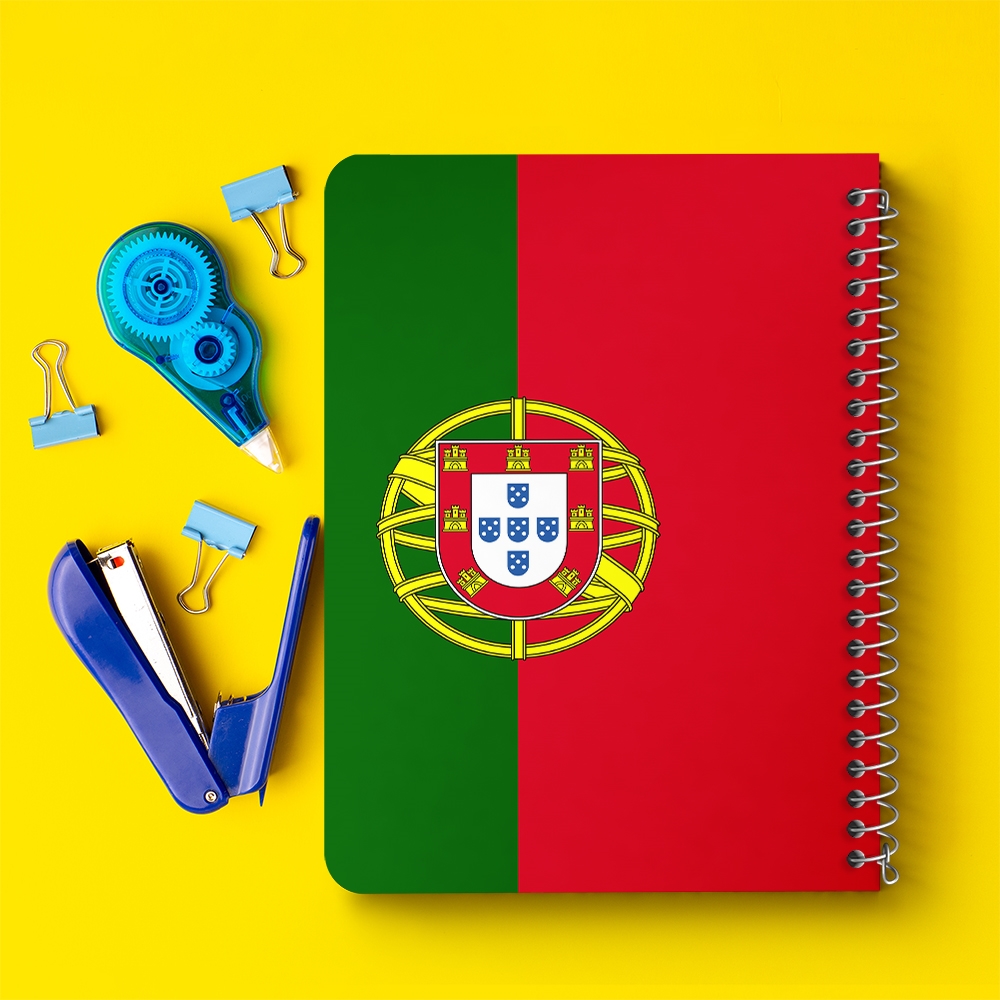 دفتر نقاشی 50 برگ خندالو طرح پرچم پرتغال (Portugal) کد 38459