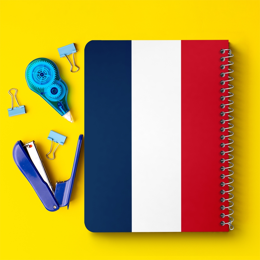 دفتر نقاشی 50 برگ خندالو طرح پرچم فرانسه (France) کد 38458