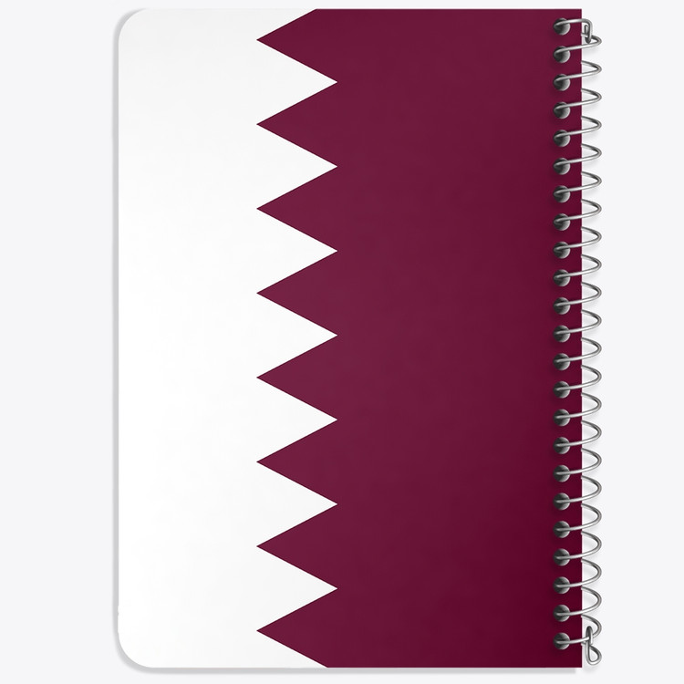 دفتر نقاشی 50 برگ خندالو طرح پرچم قطر (Qatar) کد 38453