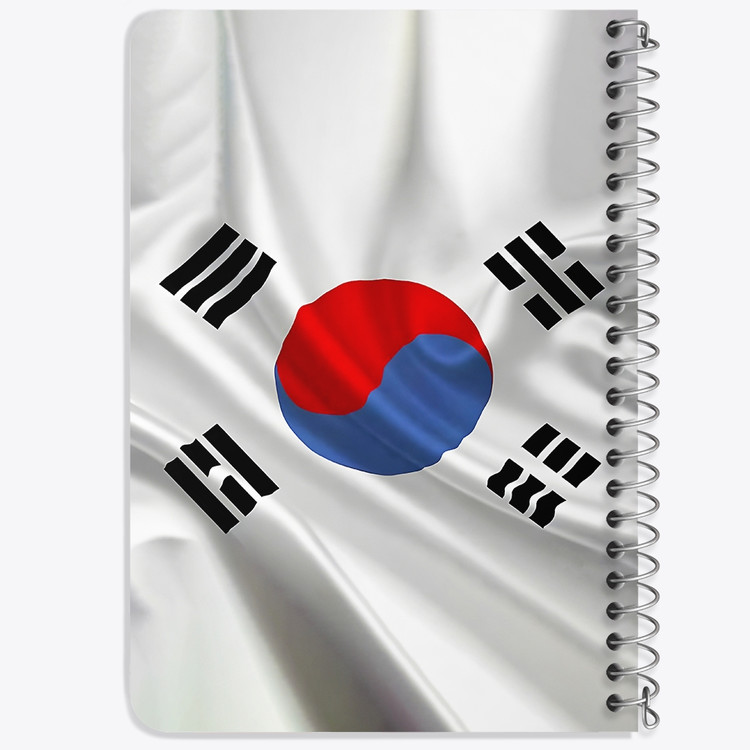 دفتر نقاشی 50 برگ خندالو طرح پرچم کره جنوبی (South Korea) کد 38449