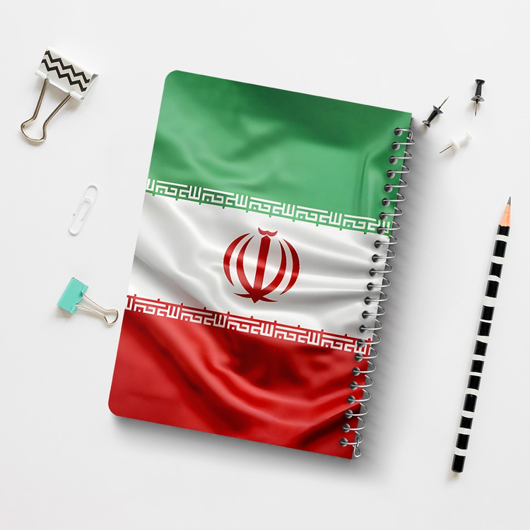 دفتر نقاشی 50 برگ خندالو طرح پرچم ایران (Iran) کد 38446