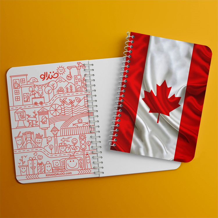 دفتر نقاشی 50 برگ خندالو طرح پرچم کانادا (Canada) کد 38442