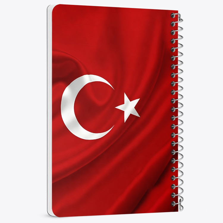 دفتر نقاشی 50 برگ خندالو طرح پرچم ترکیه (Turkey) کد 38441