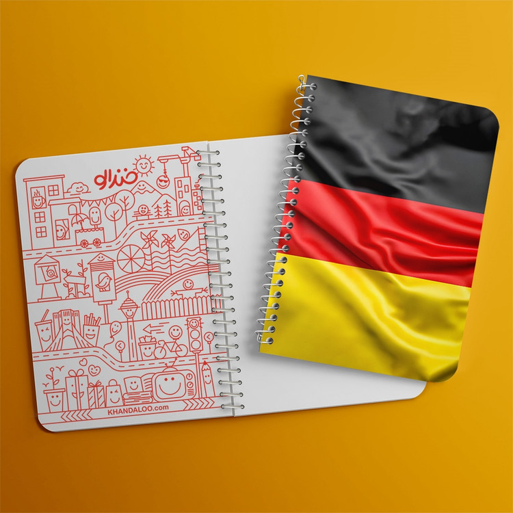 دفتر نقاشی 50 برگ خندالو طرح پرچم آلمان (Germany) کد 38439