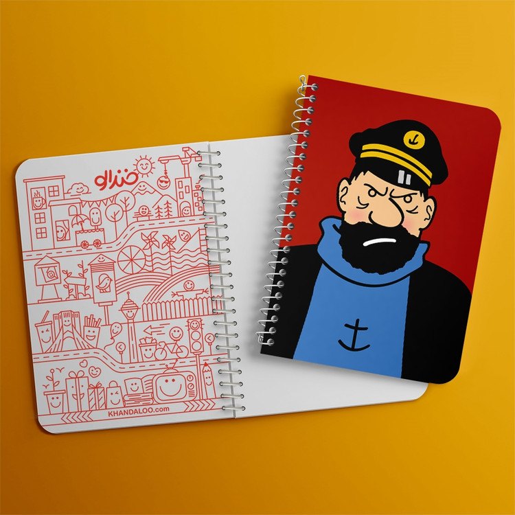 دفتر نقاشی 50 برگ خندالو طرح کاپیتان هادوک تن تن (Tintin) کد 38335