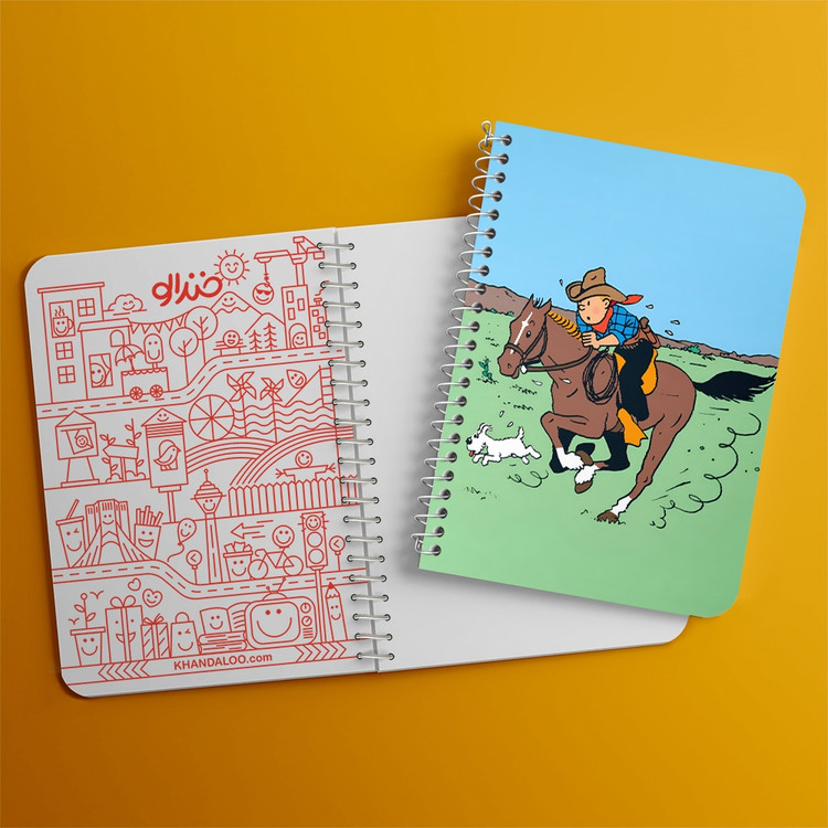 دفتر نقاشی 50 برگ خندالو طرح تن تن (Tintin) کد 38319