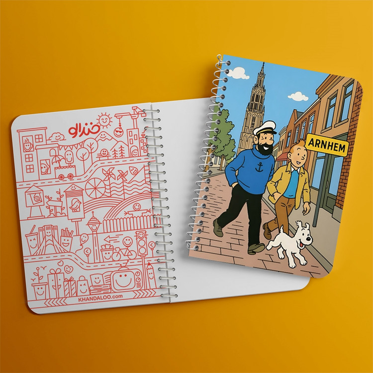 دفتر نقاشی 50 برگ خندالو طرح تن تن (Tintin) کد 38221