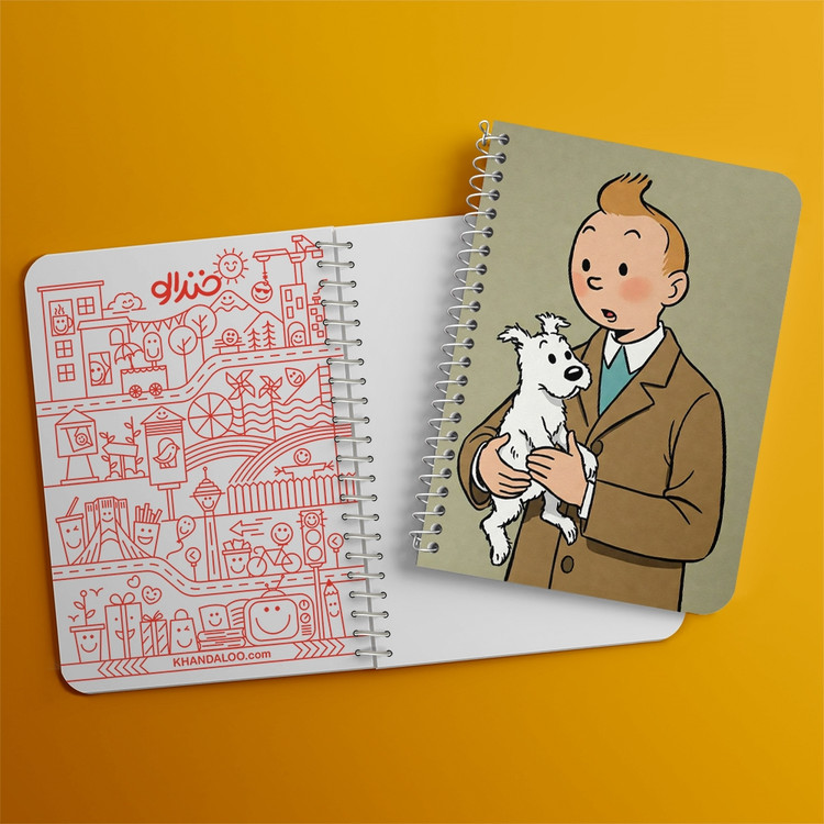 دفتر نقاشی 50 برگ خندالو طرح تن تن (Tintin) کد 38214