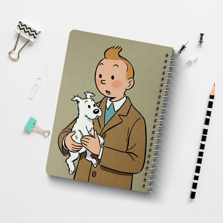 دفتر نقاشی 50 برگ خندالو طرح تن تن (Tintin) کد 38214