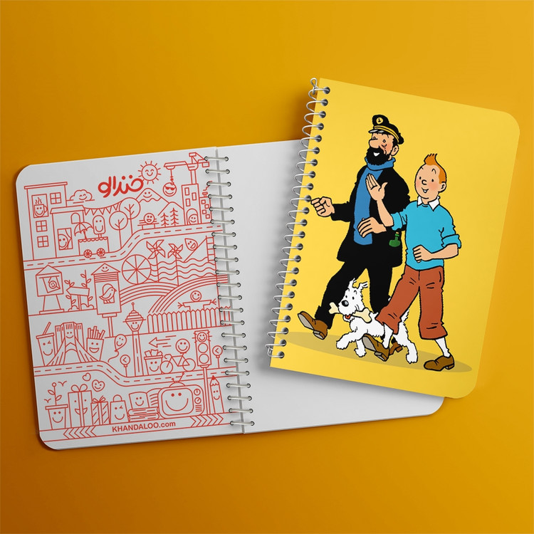 دفتر نقاشی 50 برگ خندالو طرح تن تن (Tintin) کد 38211