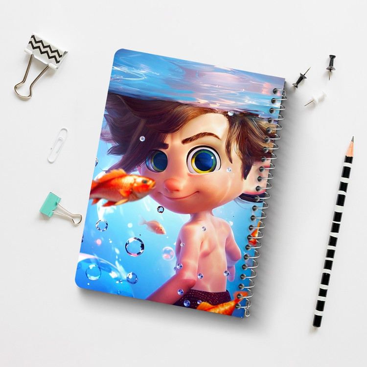 دفتر نقاشی 50 برگ خندالو طرح انیمیشن پسر دلفینی (Dolphin Boy) کد 38176