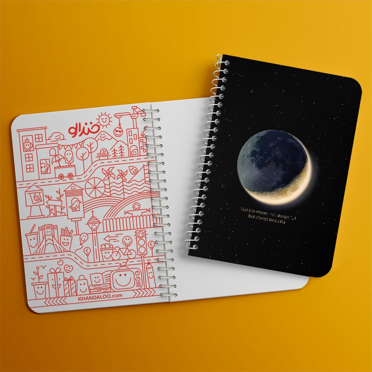 دفتر نقاشی 50 برگ خندالو طرح ماه (Moon) کد 38088