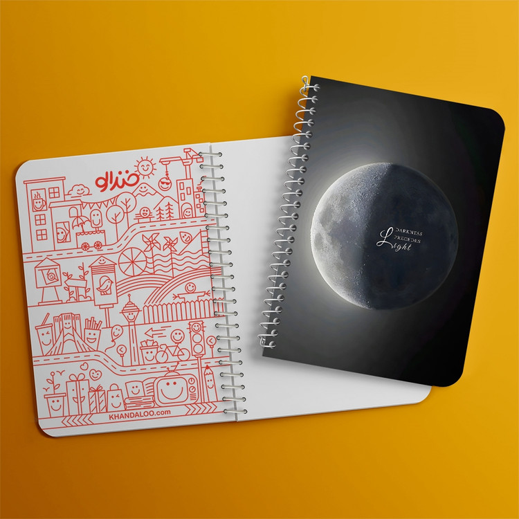 دفتر نقاشی 50 برگ خندالو طرح ماه (Moon) کد 38086